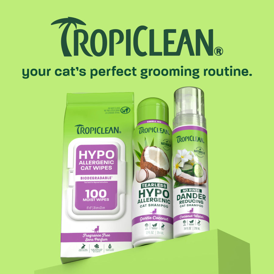 TropiClean HypoAllergenic Cat Wipes.