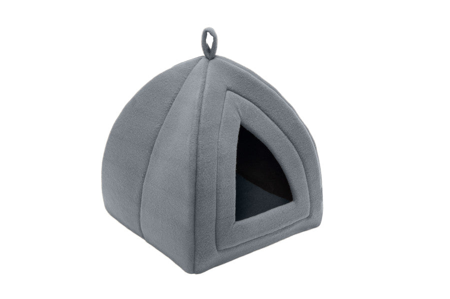 Fur Haven Pet Products Fleece Pet Tent - Heather Gray - 13 in x 13 in.
