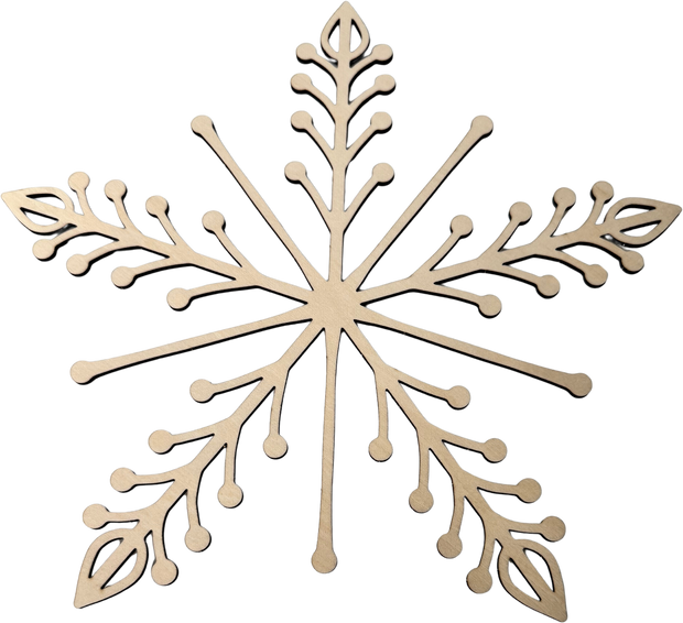 Lawn and Pets Christmas Wood Snow Flakes Design 01