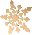 Lawn and Pets Christmas Wood Snow Flakes Design 03