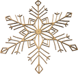 Lawn and Pets Christmas Wood Snow Flakes Design 85