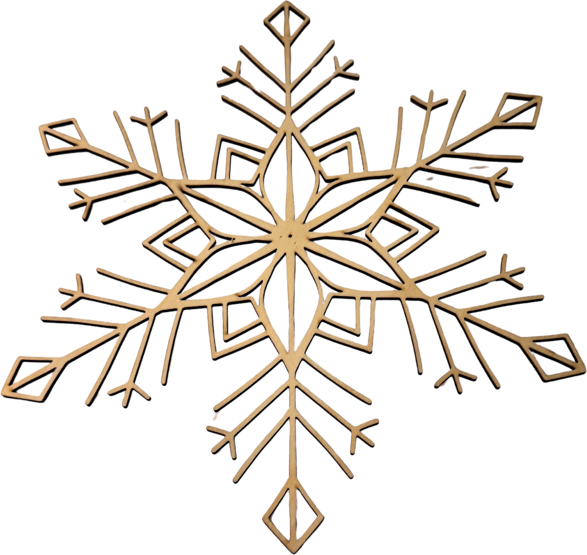 Lawn and Pets Christmas Wood Snow Flakes Design 85