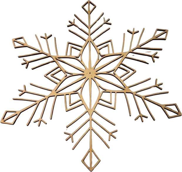 Lawn and Pets Christmas Wood Snow Flakes Design 85