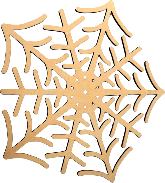 Lawn and Pets Christmas Wood Snow Flakes Design 04