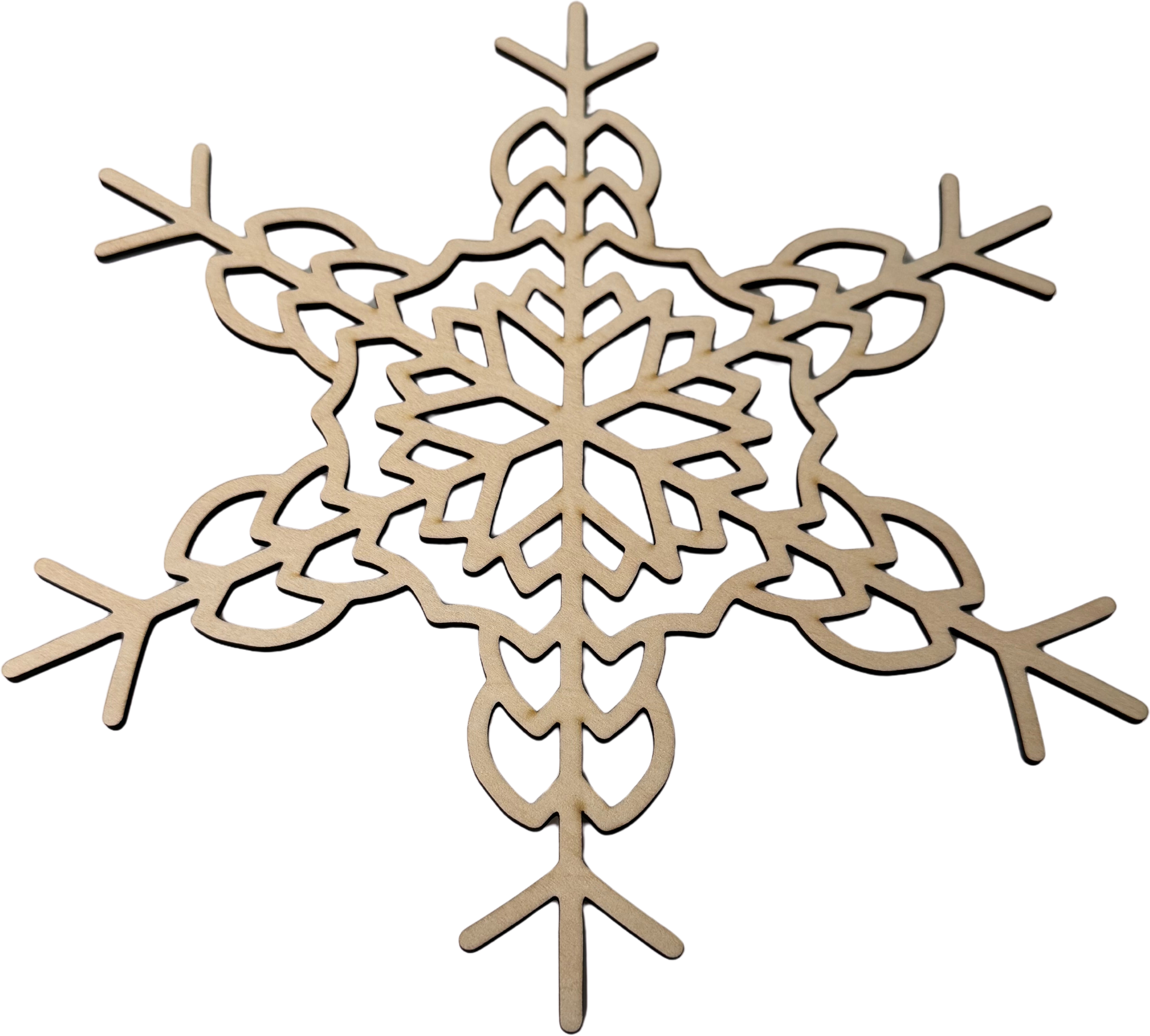 Lawn and Pets Christmas Wood Snow Flakes Design 08