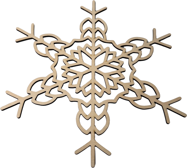 Lawn and Pets Christmas Wood Snow Flakes Design 08