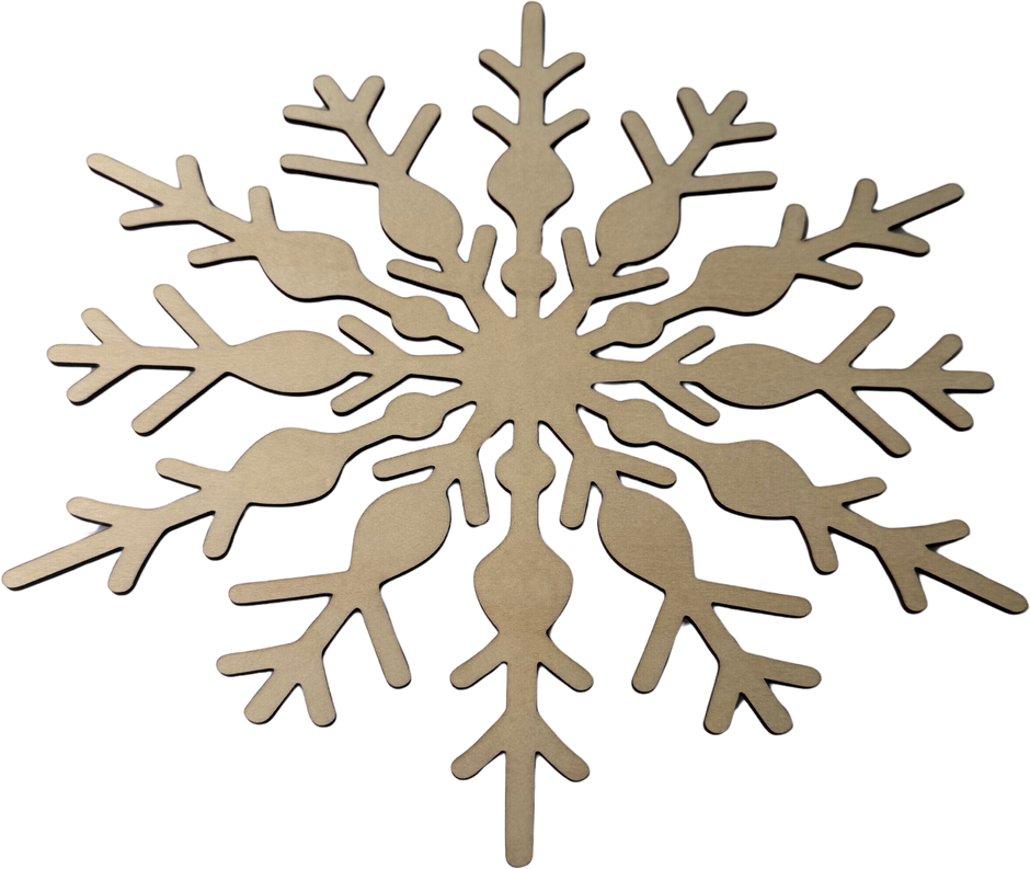 Lawn and Pets Christmas Wood Snow Flakes Design 11