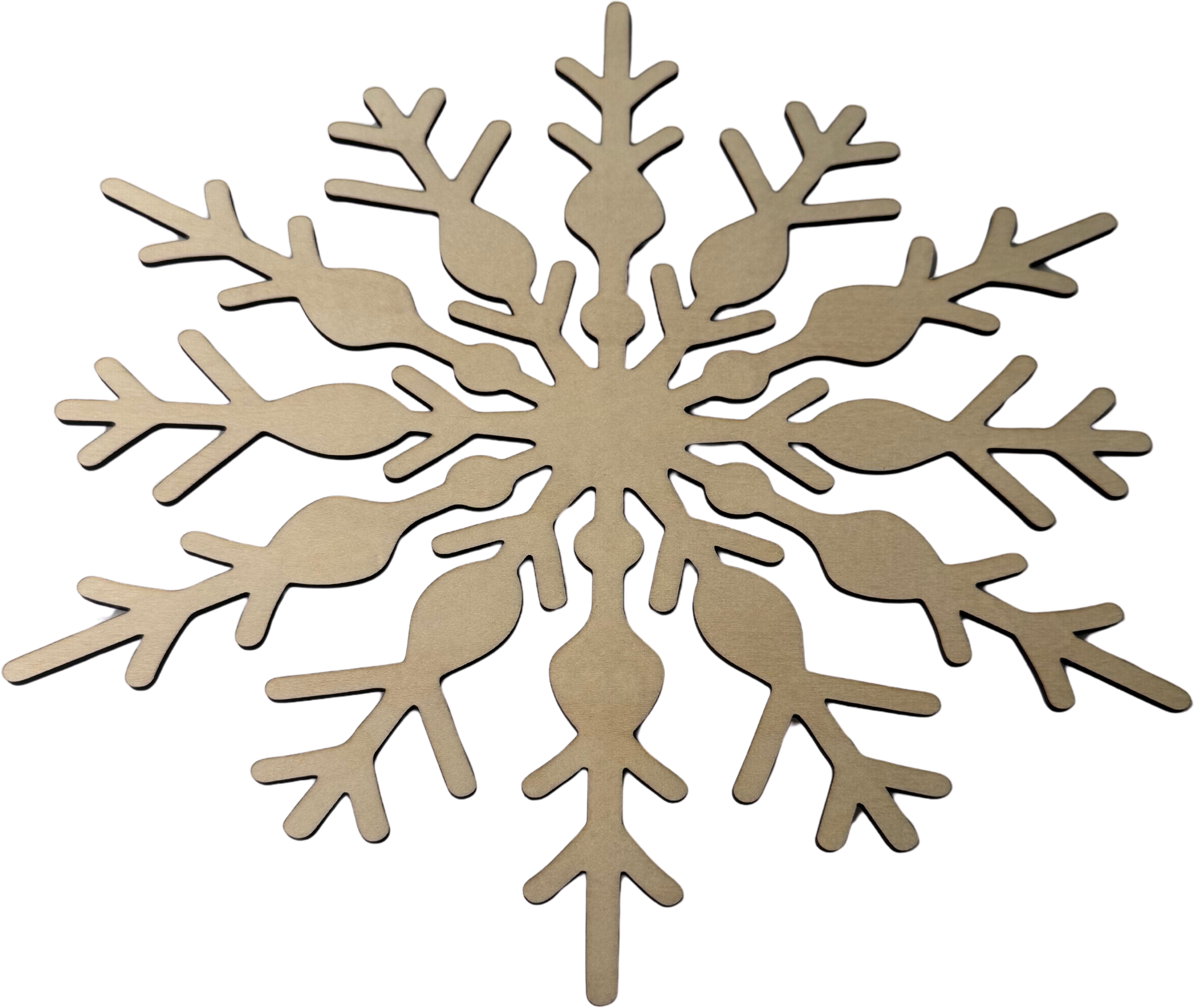 Lawn and Pets Christmas Wood Snow Flakes Design 11