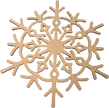 Lawn and Pets Christmas Wood Snow Flakes Design 12