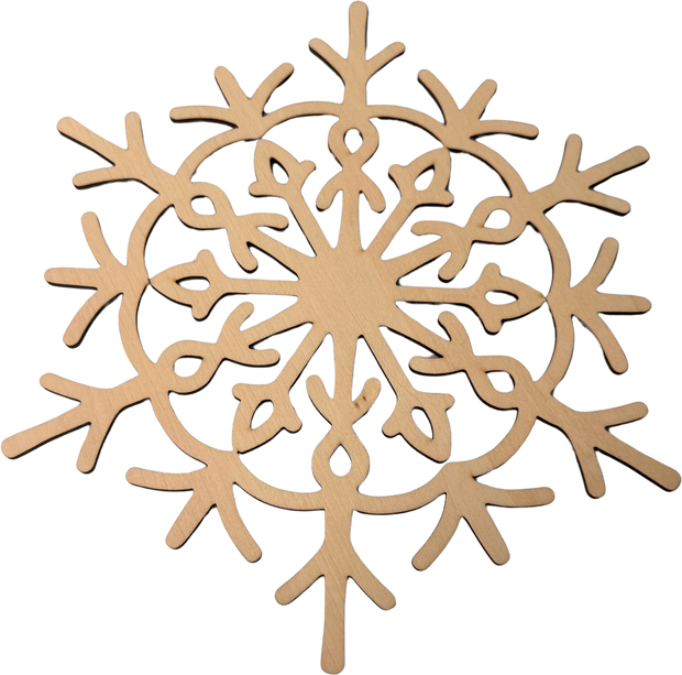 Lawn and Pets Christmas Wood Snow Flakes Design 12