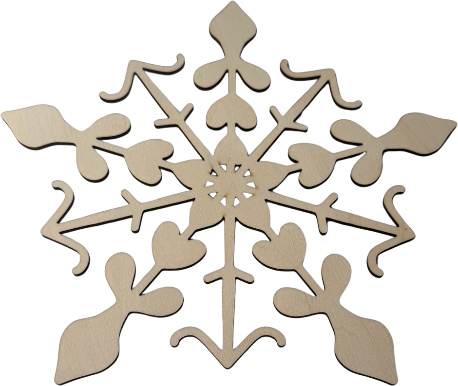 Lawn and Pets Christmas Wood Snow Flakes Design 14