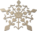 Lawn and Pets Christmas Wood Snow Flakes Design 14