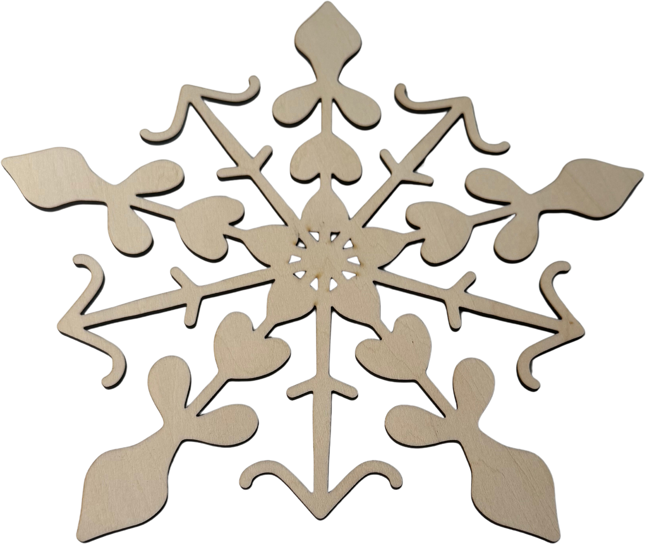 Lawn and Pets Christmas Wood Snow Flakes Design 14