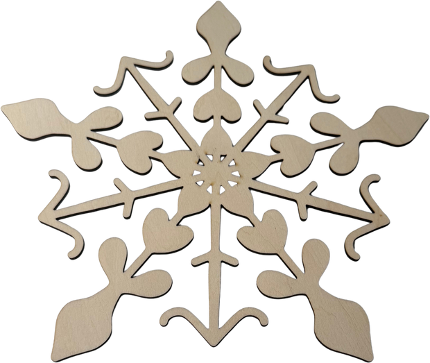 Lawn and Pets Christmas Wood Snow Flakes Design 14