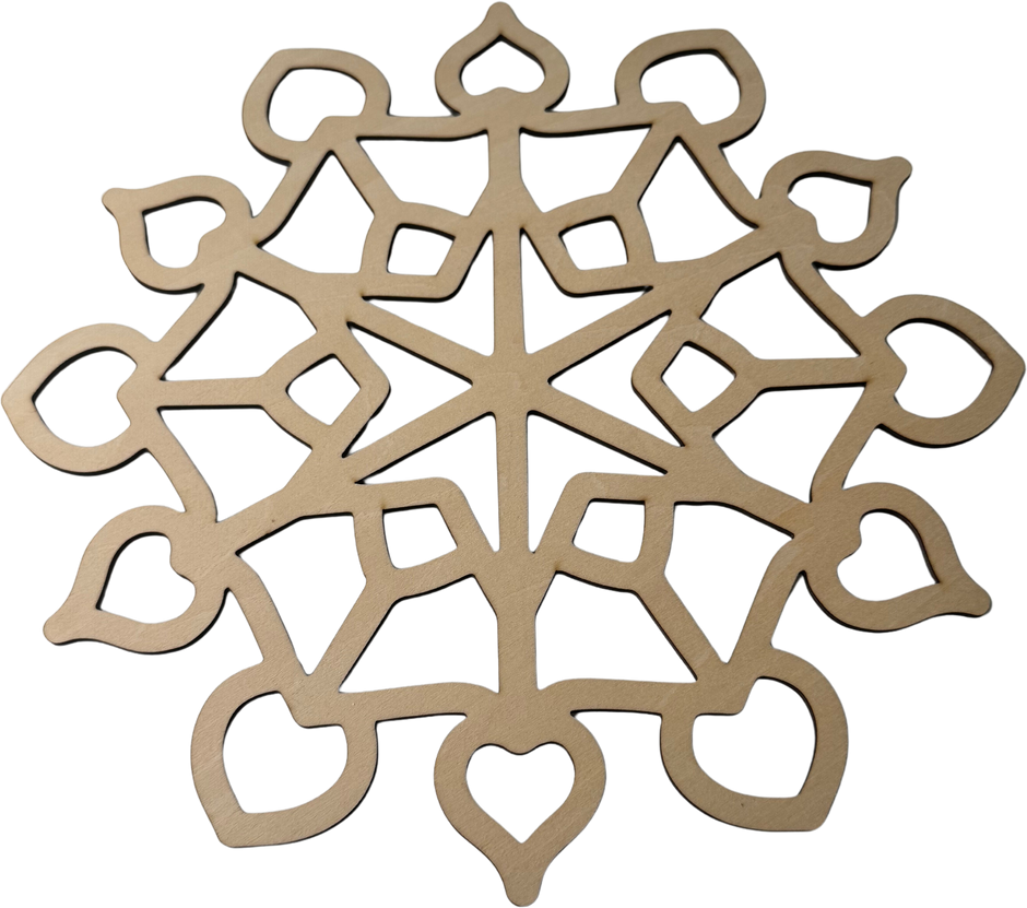 Lawn and Pets Christmas Wood Snow Flakes Design 15