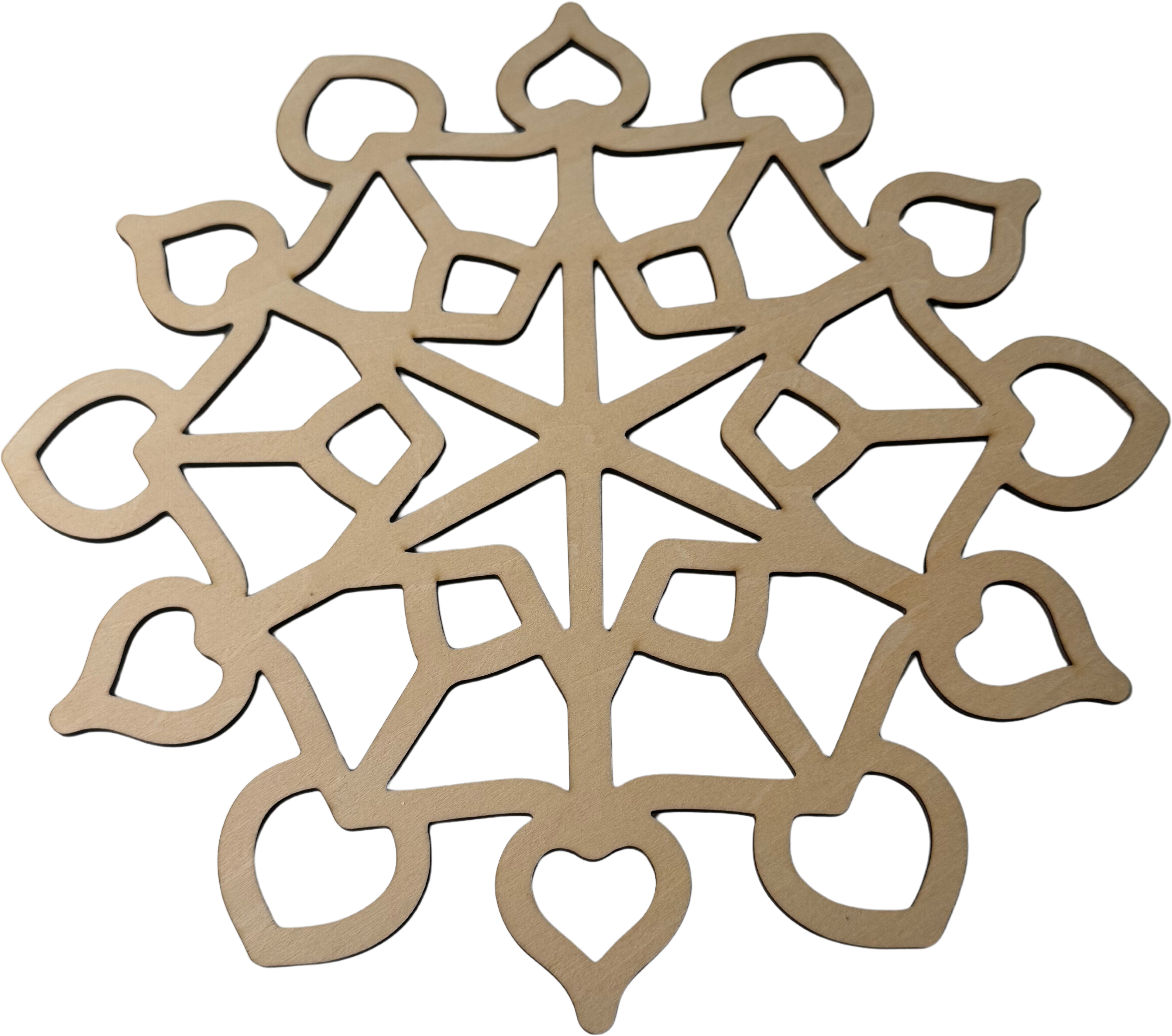 Lawn and Pets Christmas Wood Snow Flakes Design 15