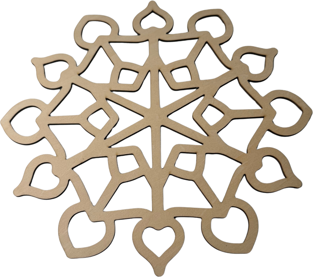 Lawn and Pets Christmas Wood Snow Flakes Design 15