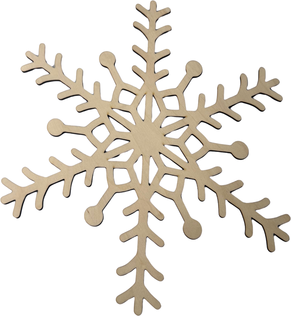 Lawn and Pets Christmas Wood Snow Flakes Design 16