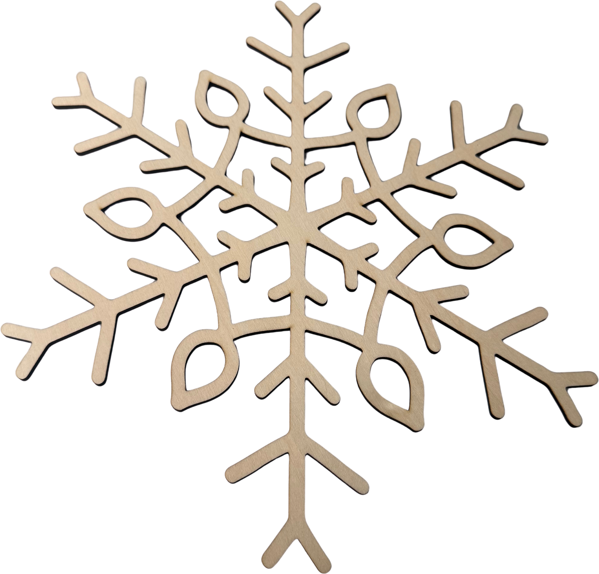 Lawn and Pets Christmas Wood Snow Flakes Design 17