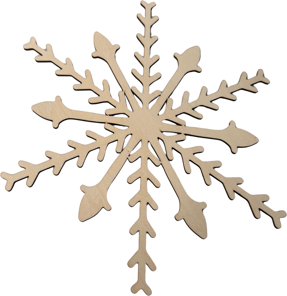 Lawn and Pets Christmas Wood Snow Flakes Design 18