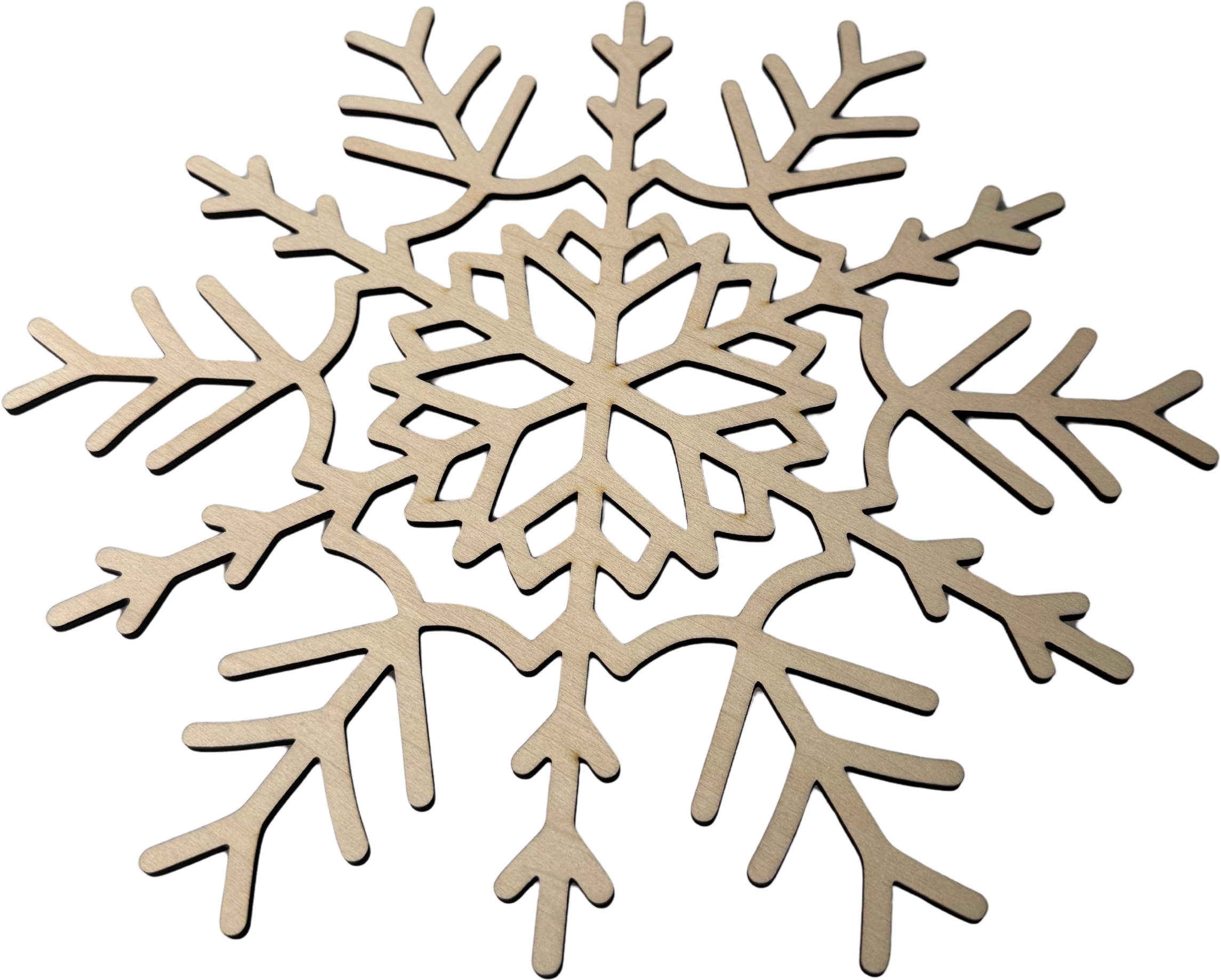 Lawn and Pets Christmas Wood Snow Flakes Design 19