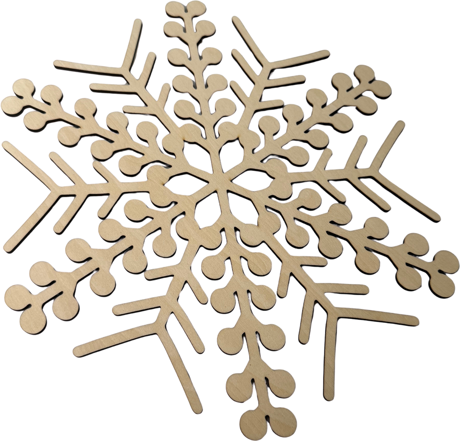 Lawn and Pets Christmas Wood Snow Flakes Design 20