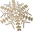 Lawn and Pets Christmas Wood Snow Flakes Design 20