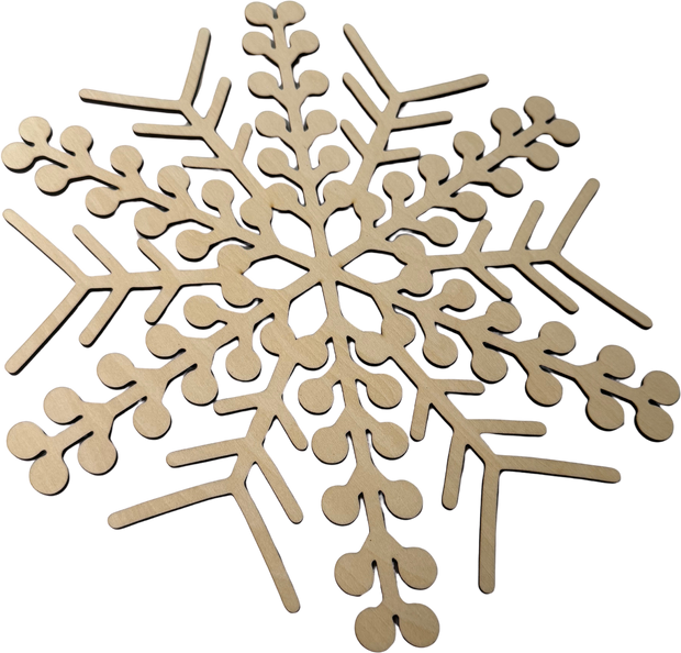 Lawn and Pets Christmas Wood Snow Flakes Design 20