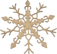 Lawn and Pets Christmas Wood Snow Flakes Design 24