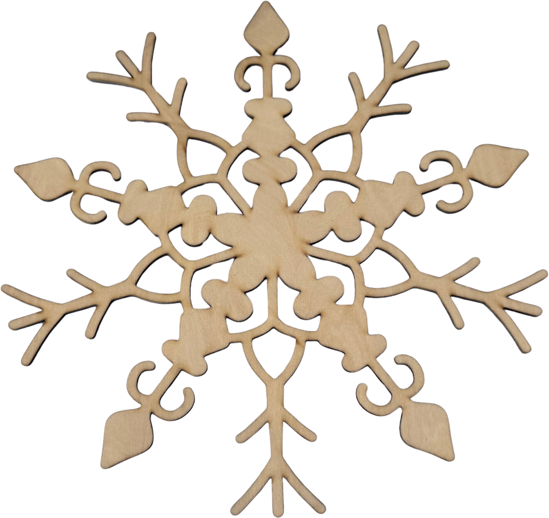 Lawn and Pets Christmas Wood Snow Flakes Design 24