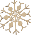 Lawn and Pets Christmas Wood Snow Flakes Design 26