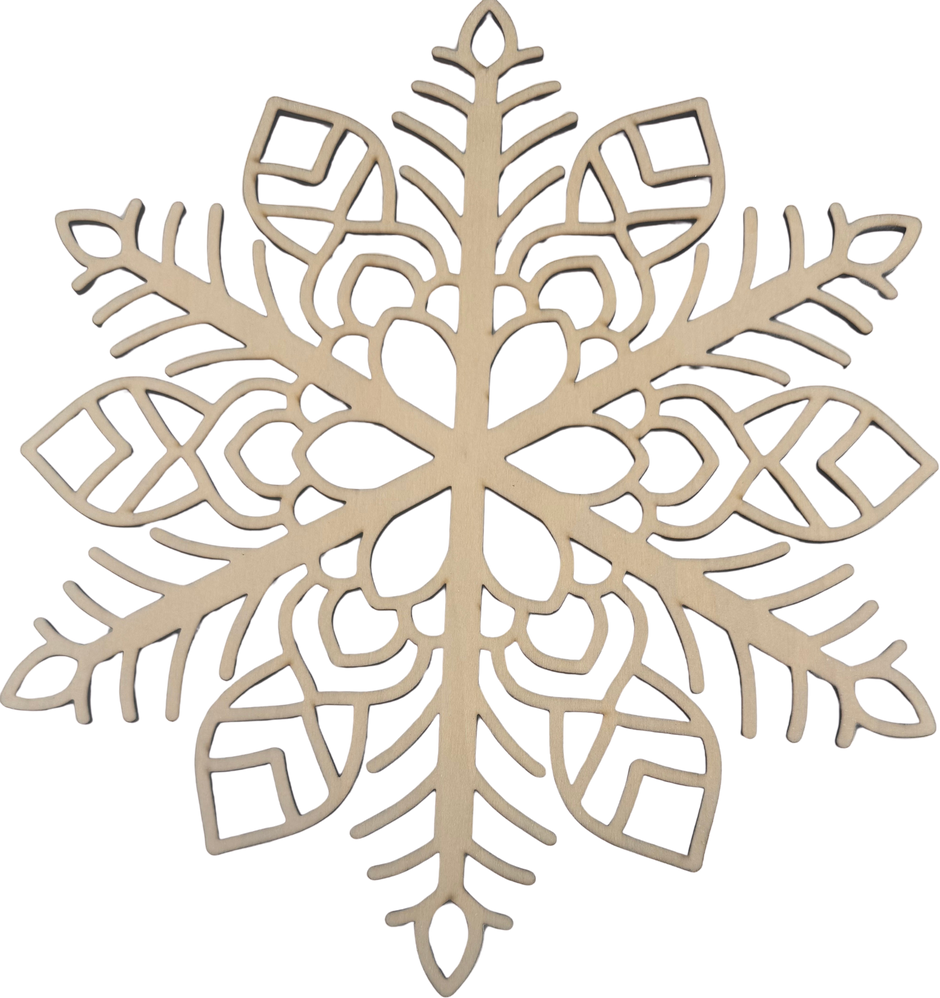 Lawn and Pets Christmas Wood Snow Flakes Design 46