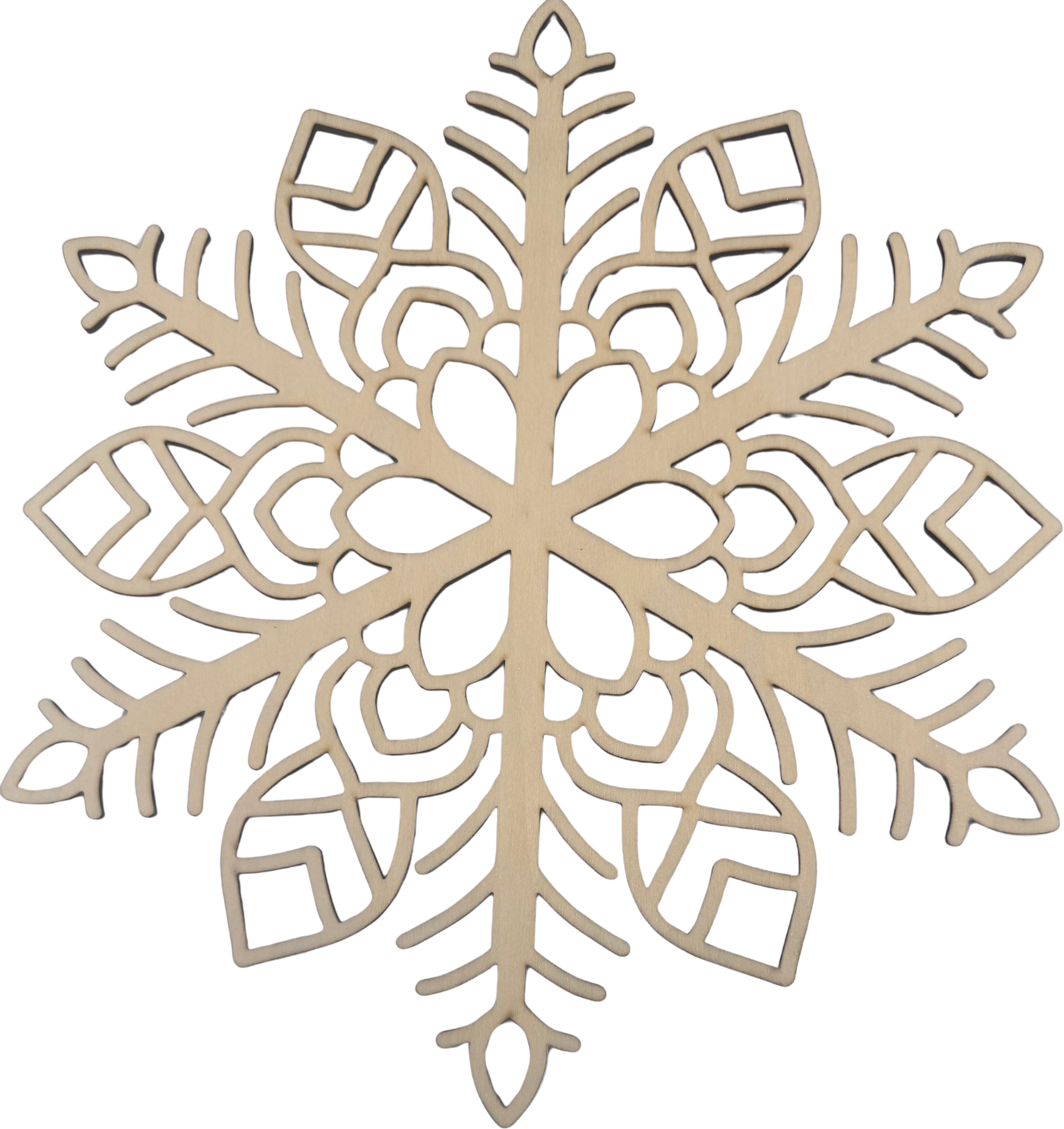 Lawn and Pets Christmas Wood Snow Flakes Design 46