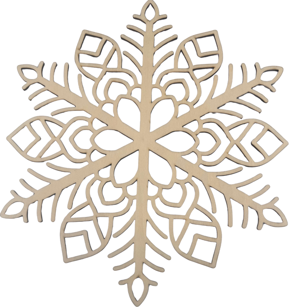 Lawn and Pets Christmas Wood Snow Flakes Design 46