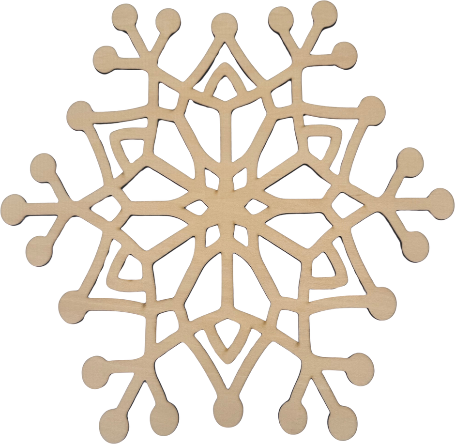 Lawn and Pets Christmas Wood Snow Flakes Design 31