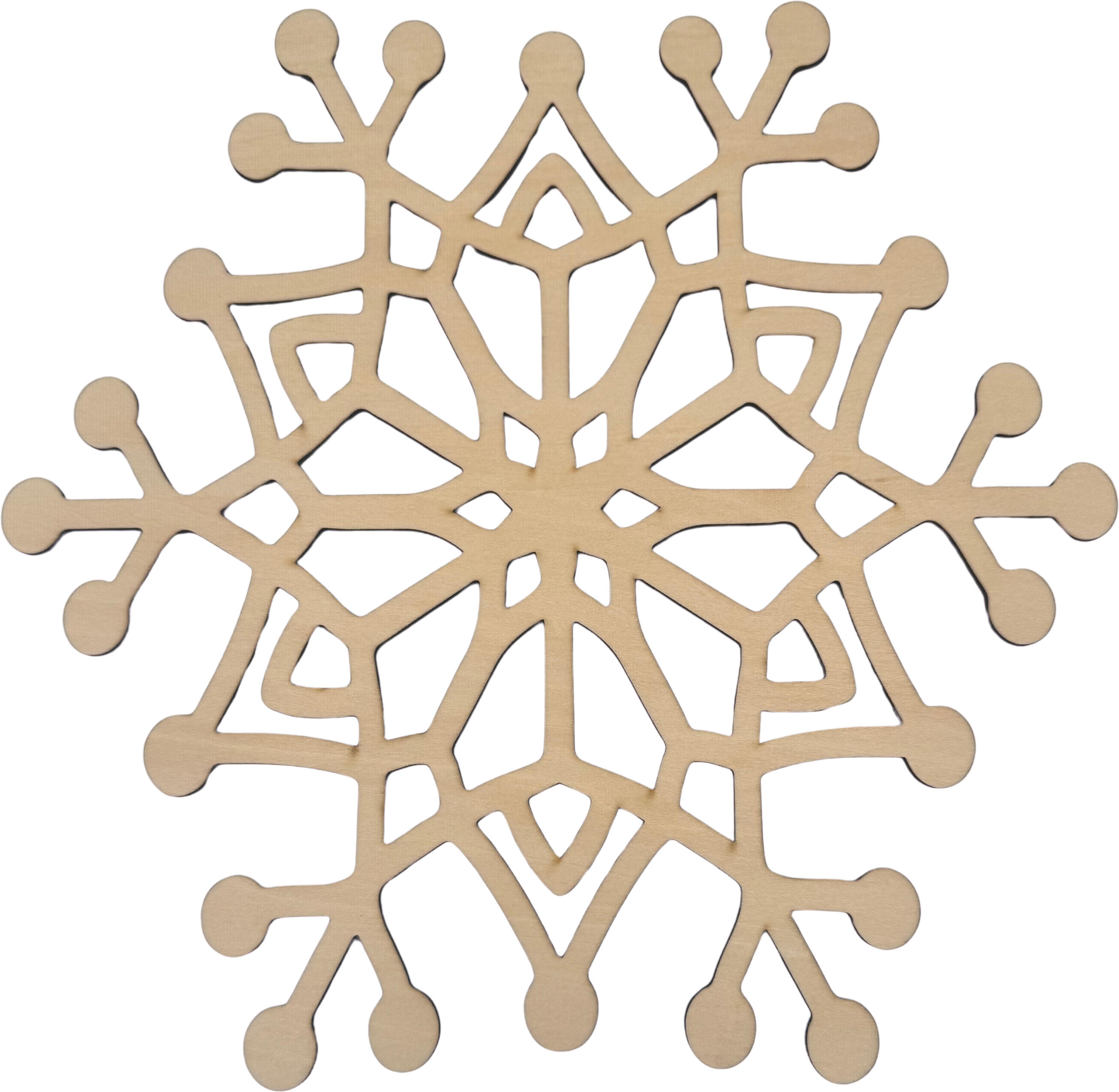 Lawn and Pets Christmas Wood Snow Flakes Design 31