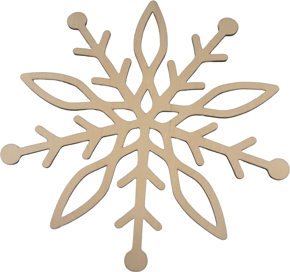 Lawn and Pets Christmas Wood Snow Flakes Design 32