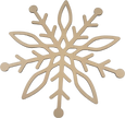 Lawn and Pets Christmas Wood Snow Flakes Design 32