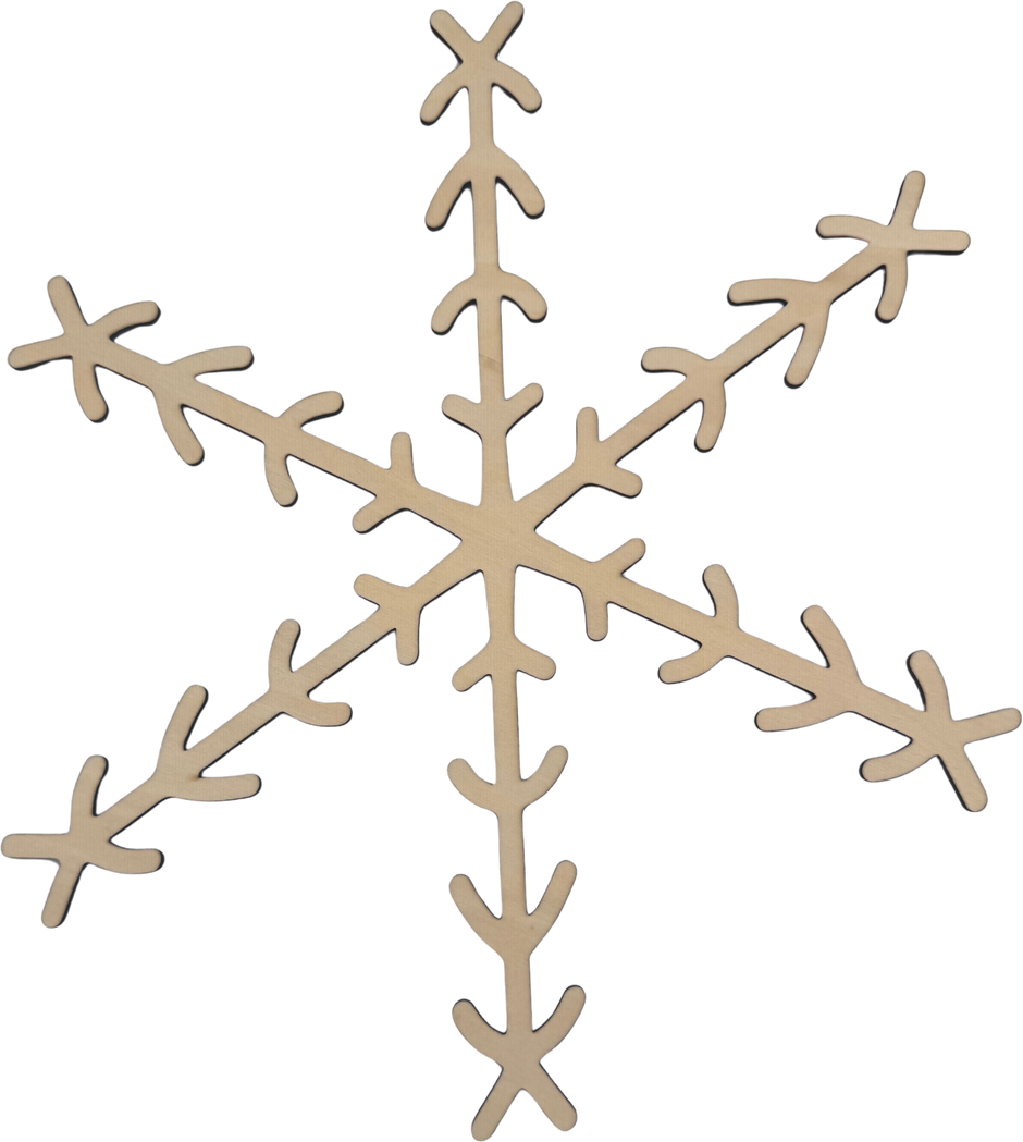 Lawn and Pets Christmas Wood Snow Flakes Design 36