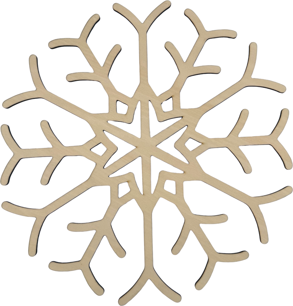 Lawn and Pets Christmas Wood Snow Flakes Design 38