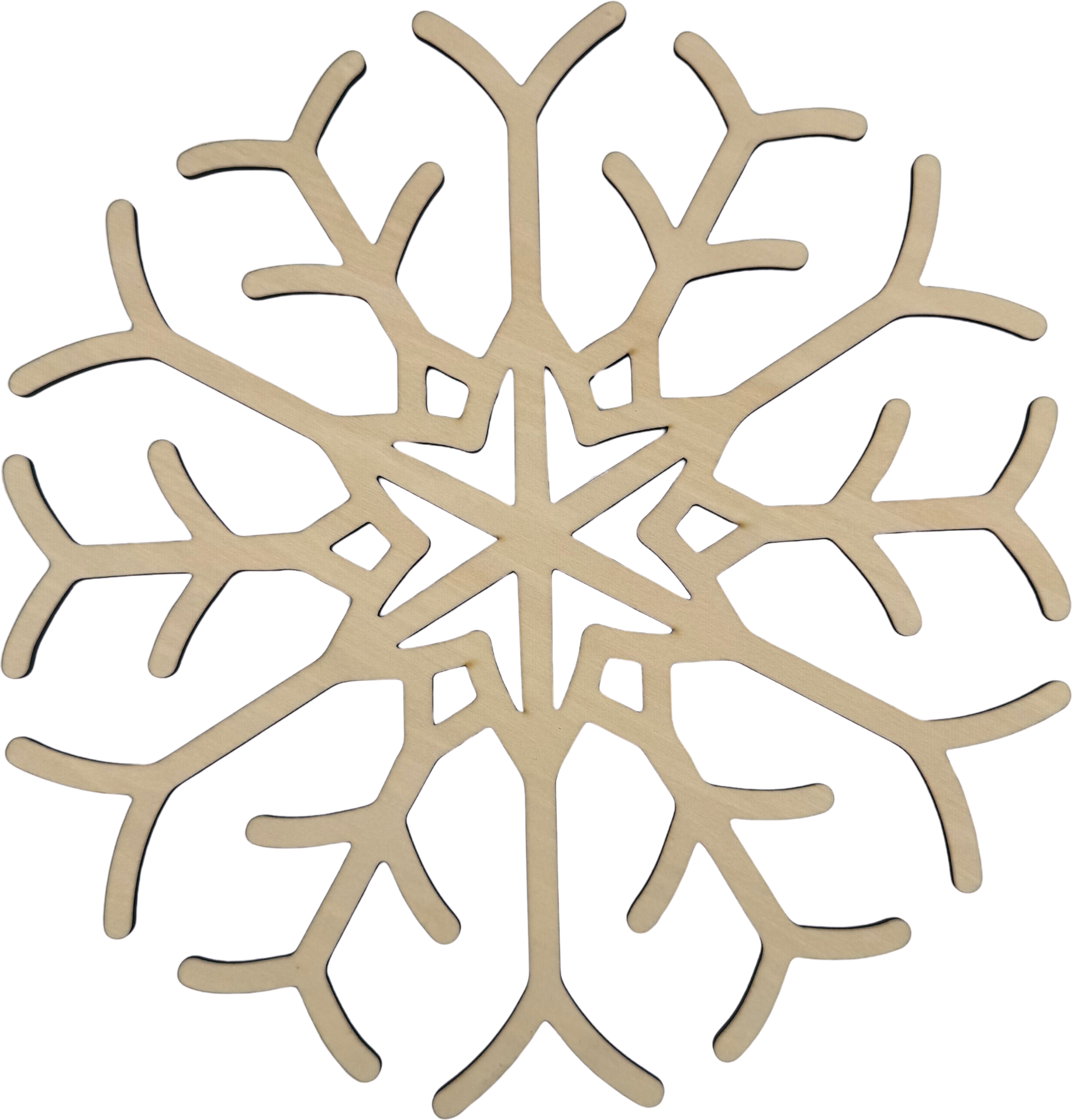 Lawn and Pets Christmas Wood Snow Flakes Design 38