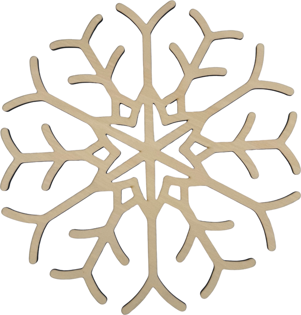 Lawn and Pets Christmas Wood Snow Flakes Design 38