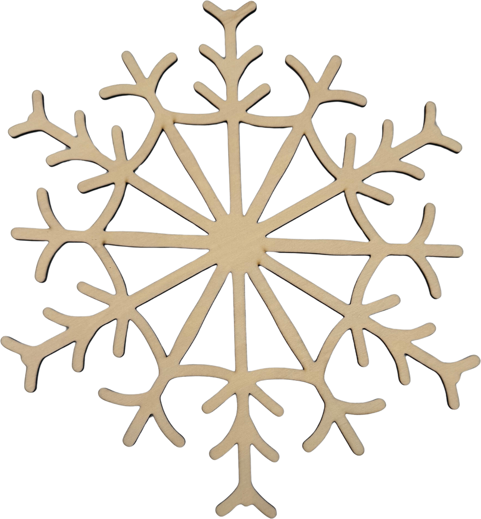 Lawn and Pets Christmas Wood Snow Flakes Design 39