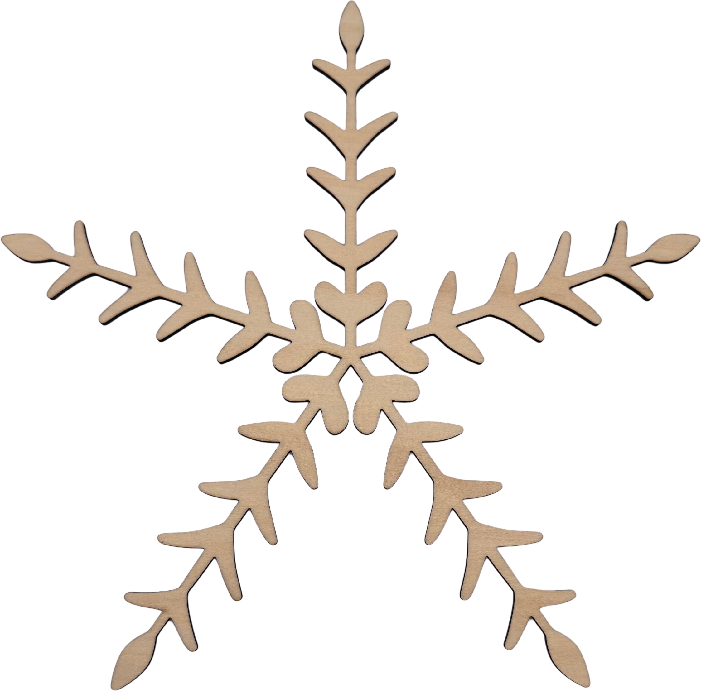 Lawn and Pets Christmas Wood Snow Flakes Design 40