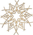 Lawn and Pets Christmas Wood Snow Flakes Design 41