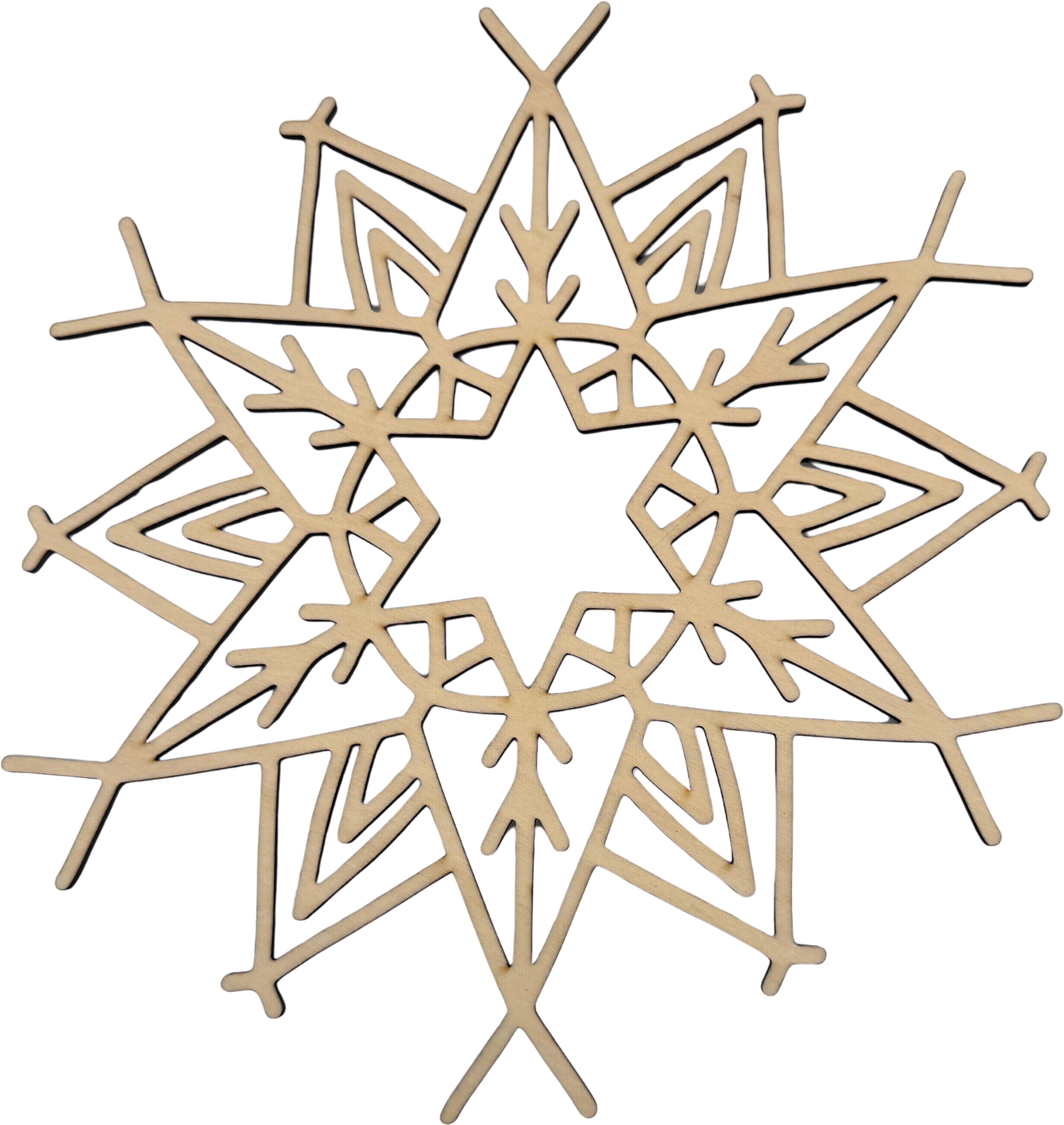 Lawn and Pets Christmas Wood Snow Flakes Design 41