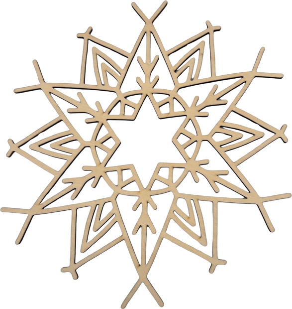 Lawn and Pets Christmas Wood Snow Flakes Design 41