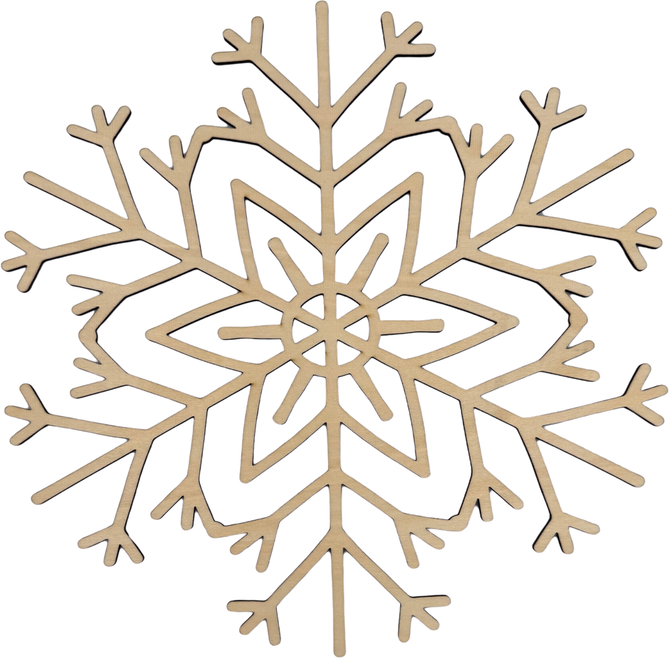 Lawn and Pets Christmas Wood Snow Flakes Design 42