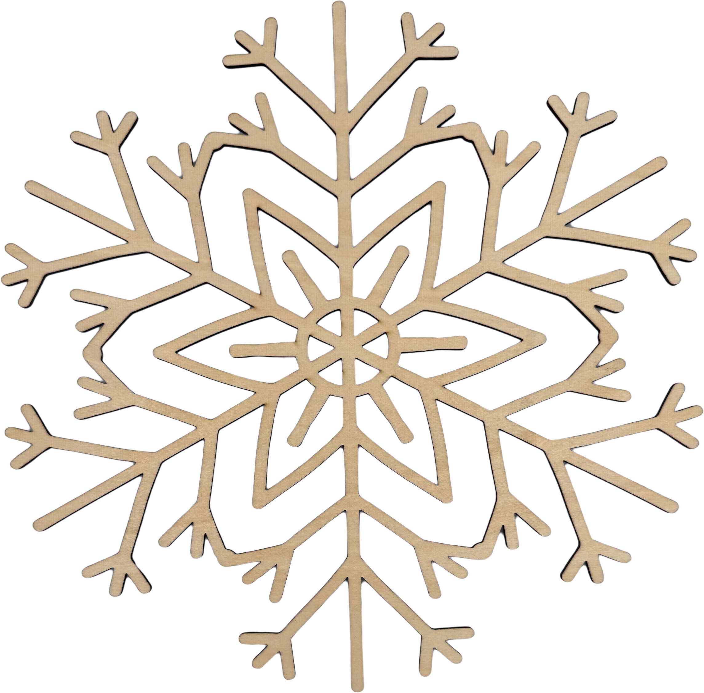 Lawn and Pets Christmas Wood Snow Flakes Design 42