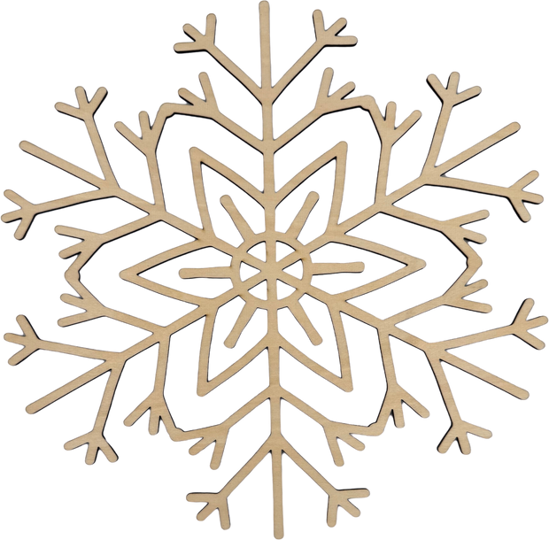 Lawn and Pets Christmas Wood Snow Flakes Design 42